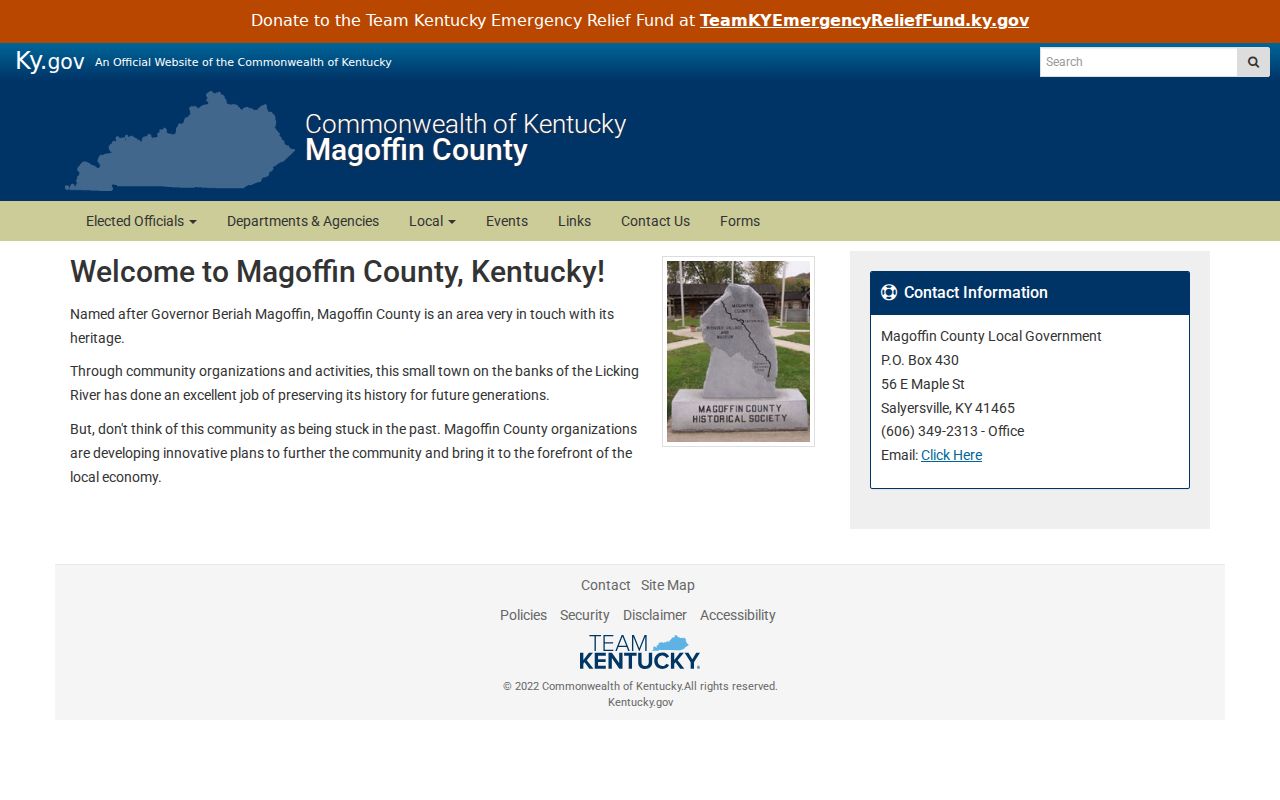 Magoffin County government criminal records gateway